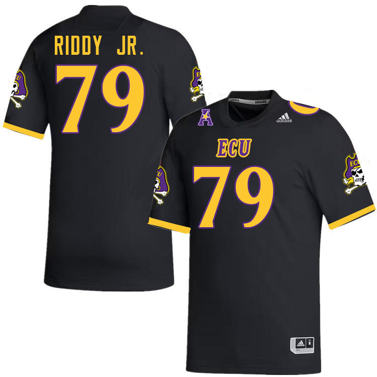 #79 Samuel Riddy Jr. East Carolina Pirates College Football Jersey Stitched-Black